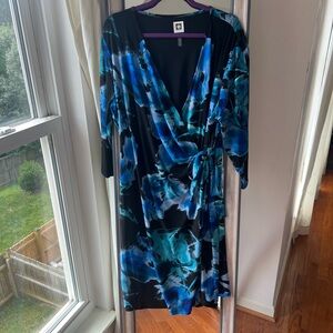Anne Klein Faux Wrap Dress 2X EUC